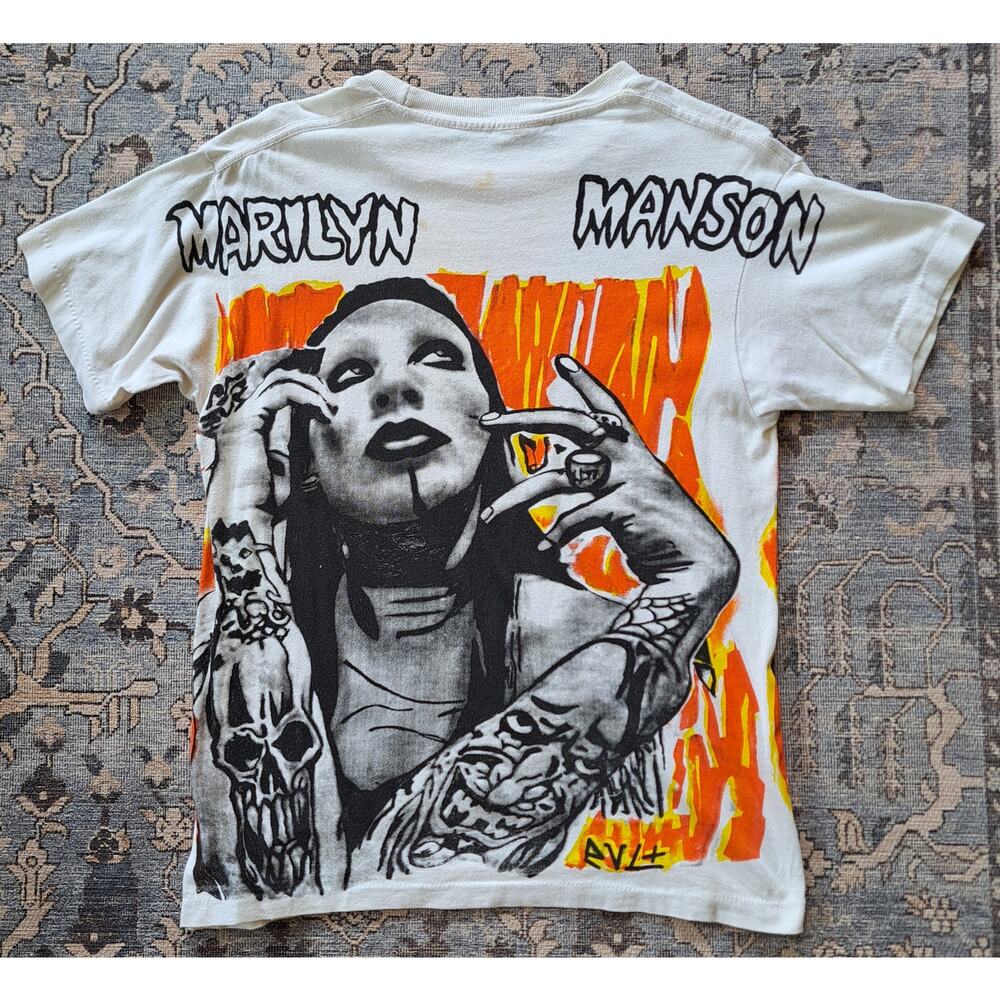 Marilyn Manson Vintage Single Stitch Full Front / Back Graphic Size M Medium - Picture 6 of 8